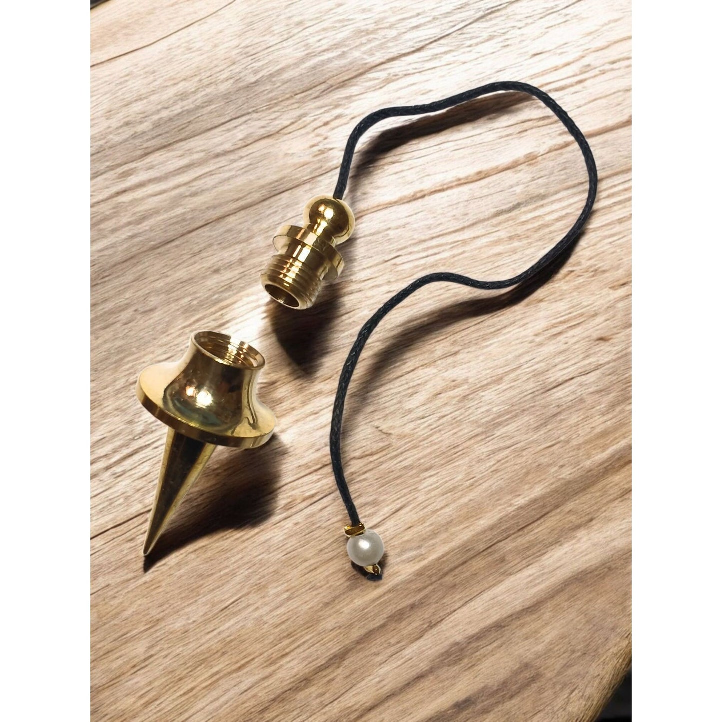 Brass Chambered Trouvier Pendulum – Precision Dowsing Tool with Storage Chamber