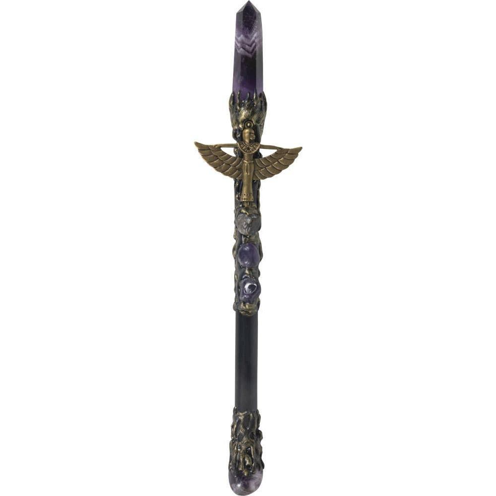 Amethyst & Gold Isis Wand – Divine Feminine Energy & Spiritual Protection