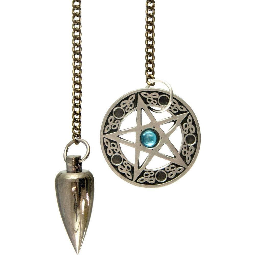 Pentacle Cone Brushed Metal Pendulum