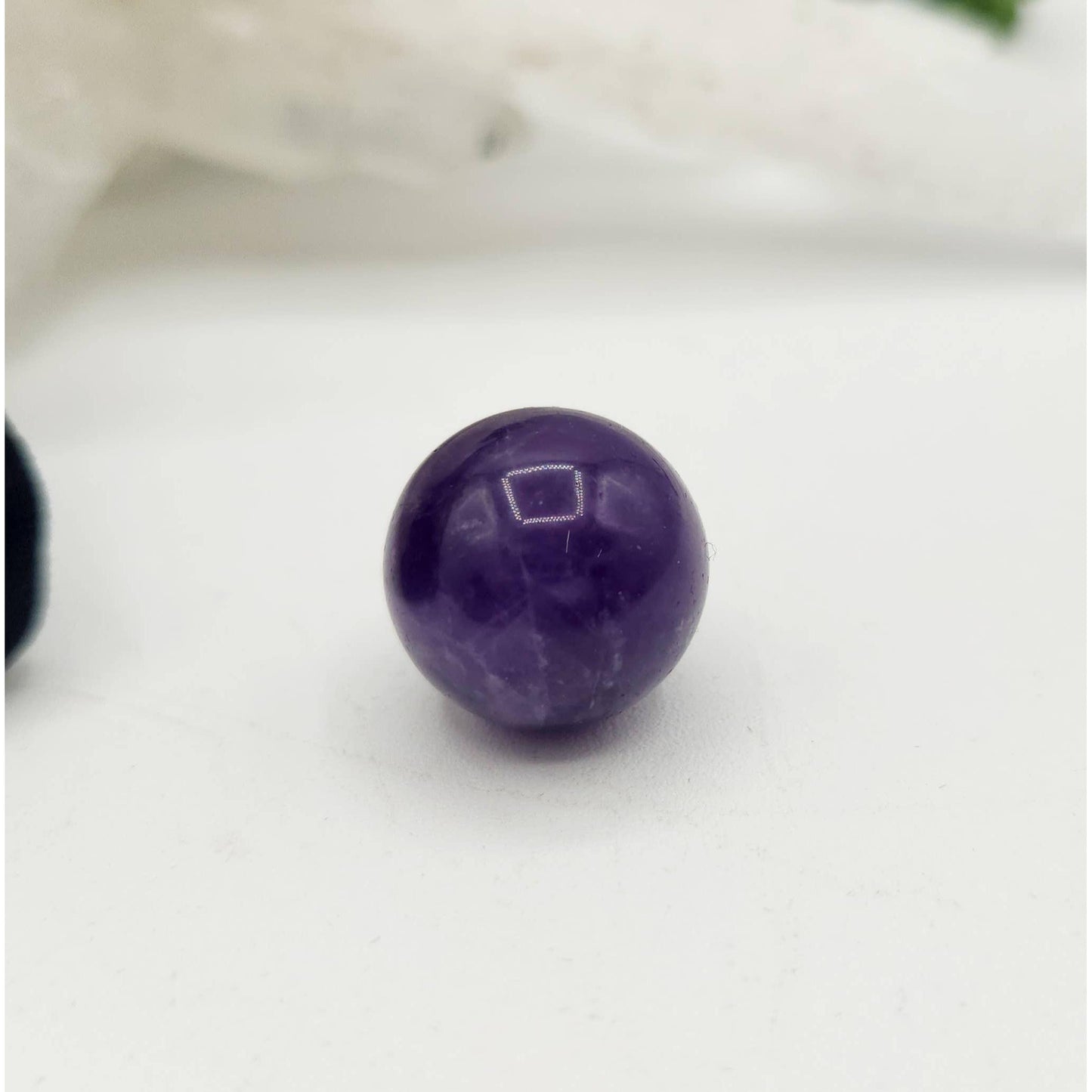 Amethyst 7-Piece Sacred Geometry Crystal Set with Wooden Grid & Velvet Bag