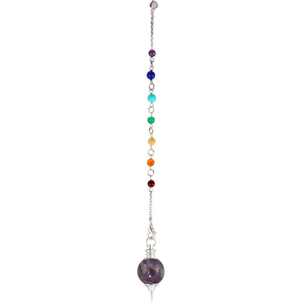 Amethyst Sephoroton with Chakra Pendulum
