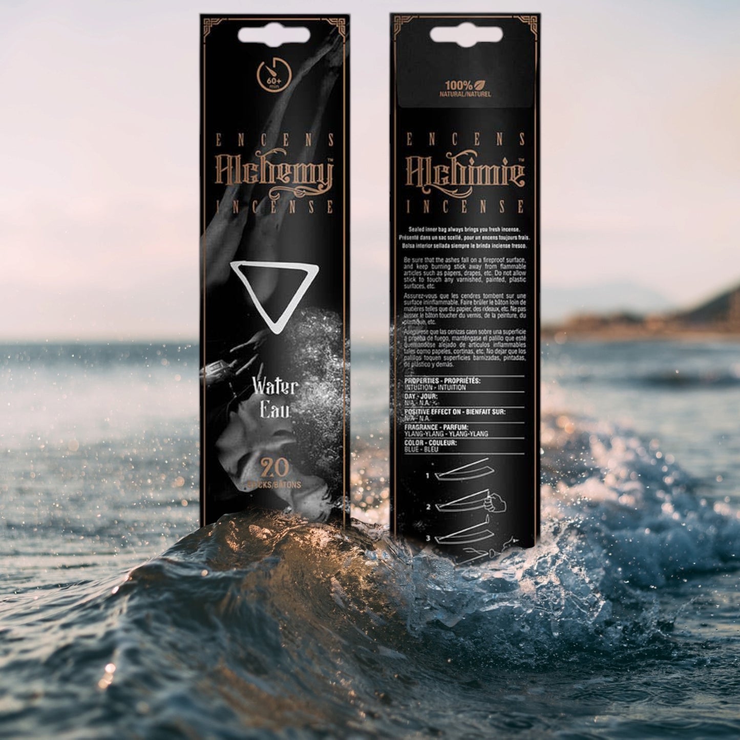 Alchemy Element Incense Sticks – 6 Variants (Water, Fire, Earth, Air, Sun, Moon)