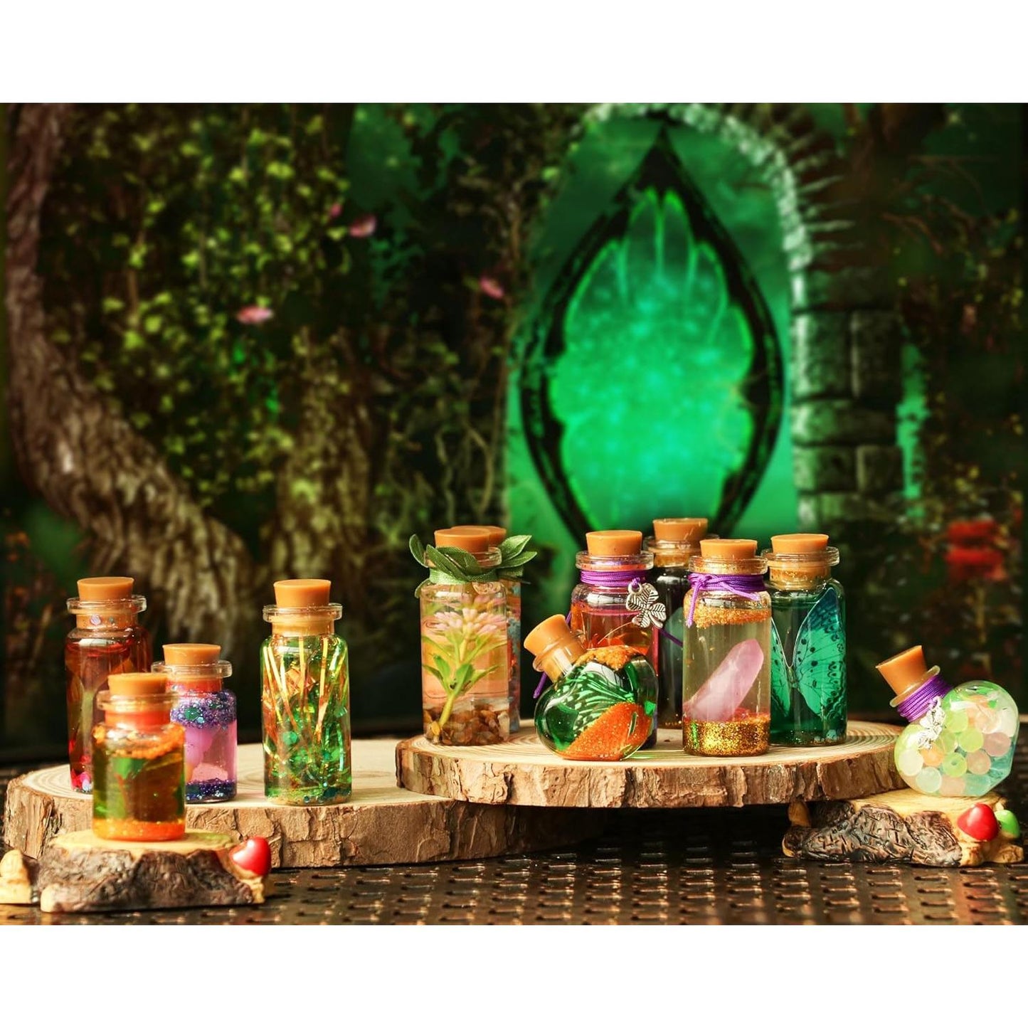 Fairy Potions Kit by Alritz – Whimsical DIY Magic Potion Set with Glow-in-the-Dark Sparkles (Makes 20 Bottles)