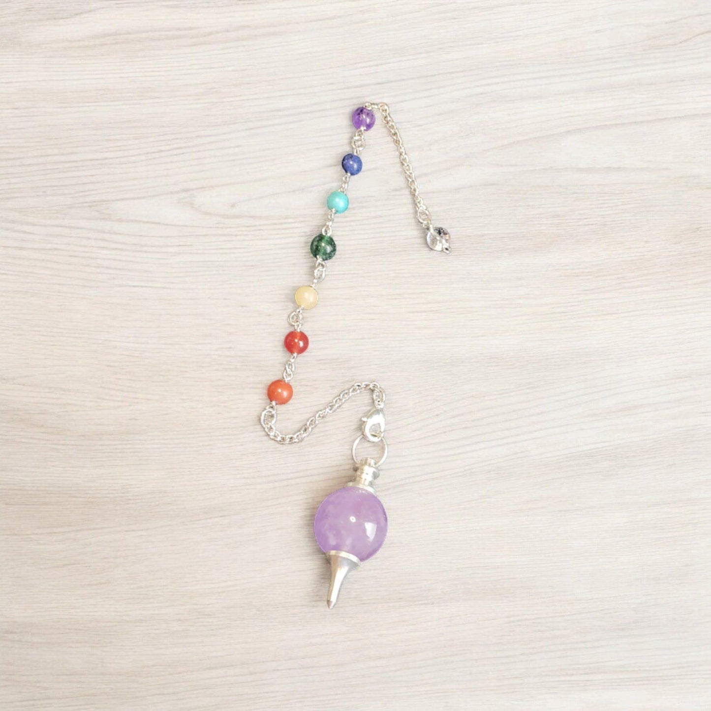 Amethyst Sephoroton with Chakra Pendulum