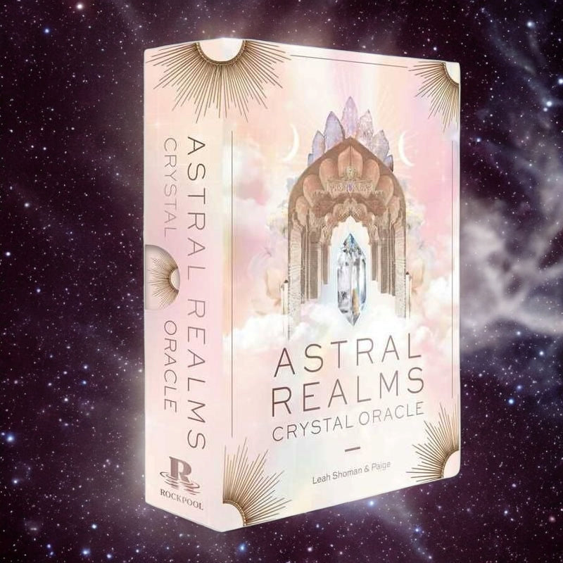 Astral Realms Crystal Oracle Deck – 33 Cards & Guidebook by Leah Shoman