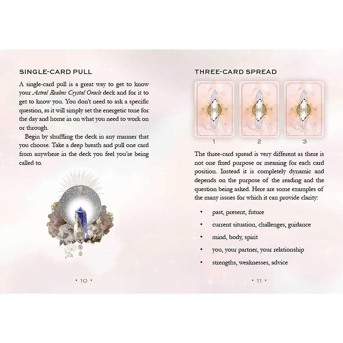 Astral Realms Crystal Oracle Deck – 33 Cards & Guidebook by Leah Shoman