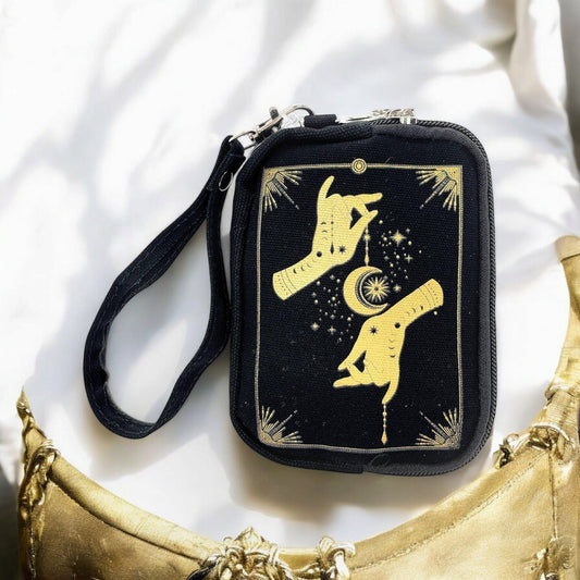 Celestial Hands Wristlet – Moon Pendant, Celestial Sky, or Moon Phases