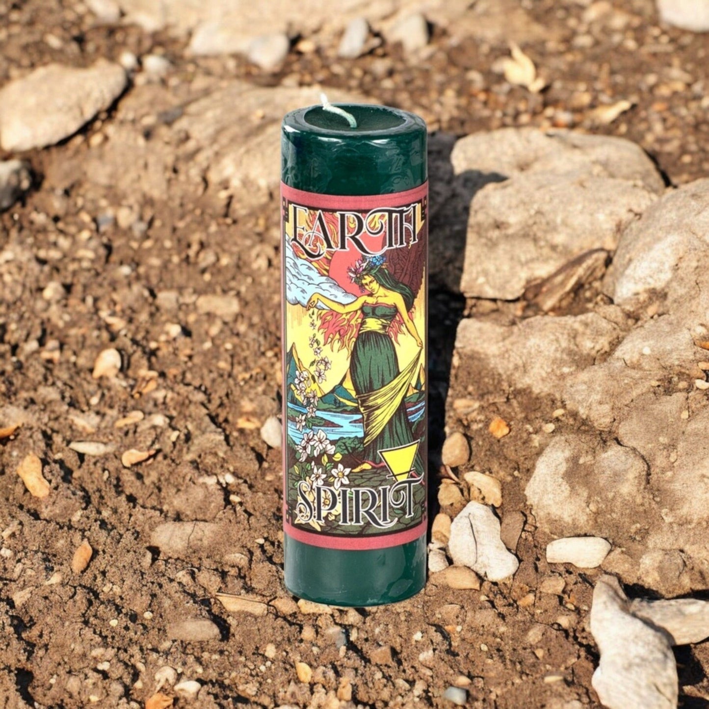 Element Spirit Pillar Candles – Air, Fire, Water, Earth & Spirit