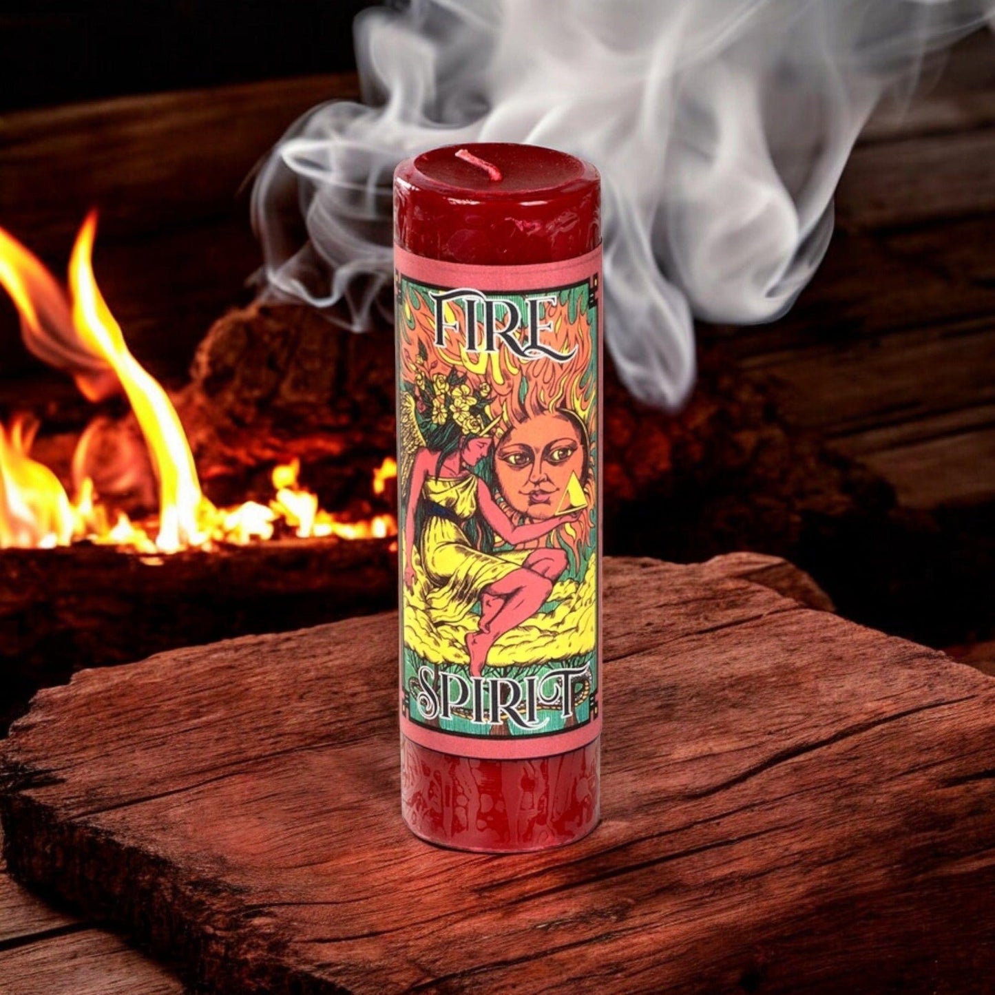 Element Spirit Pillar Candles – Air, Fire, Water, Earth & Spirit