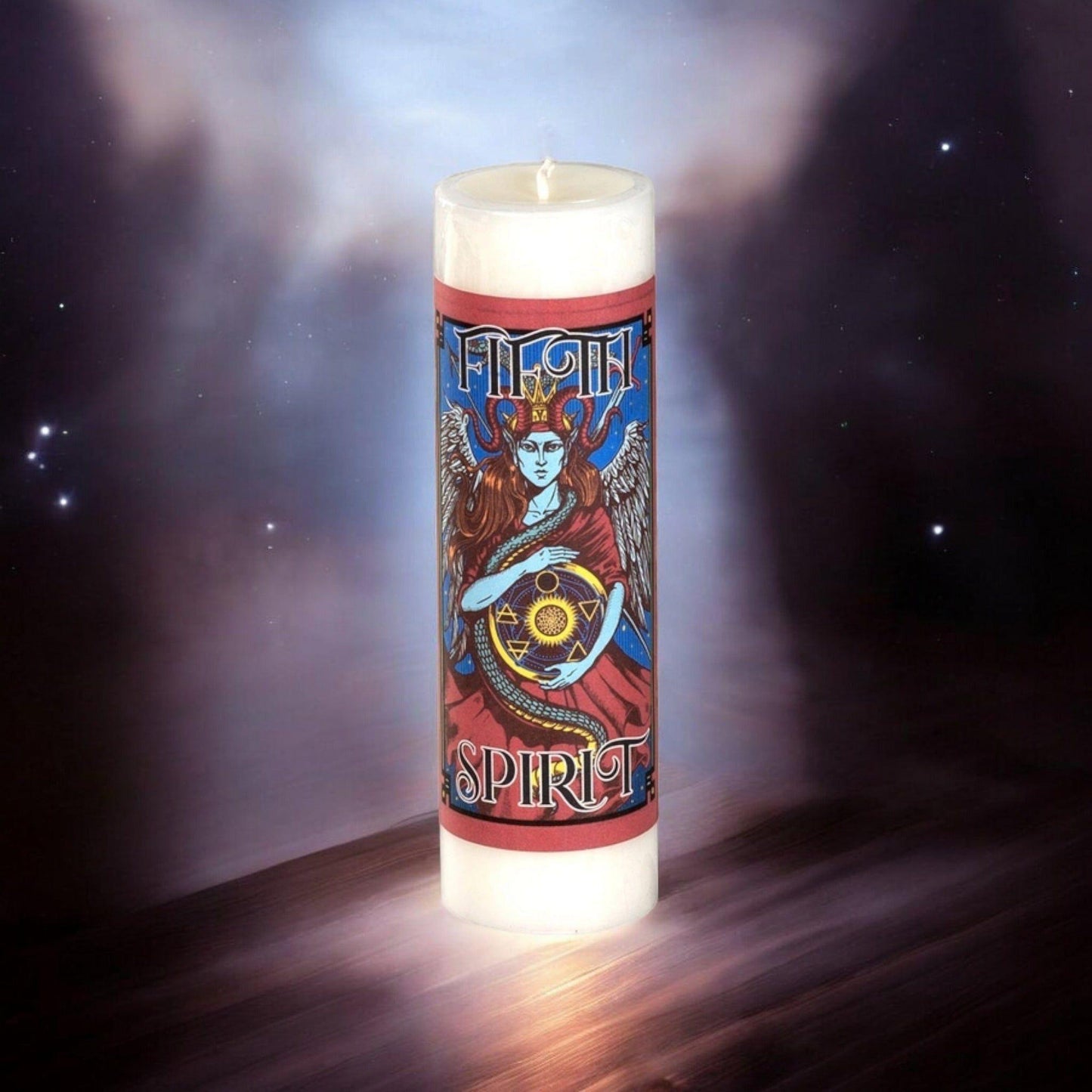 Element Spirit Pillar Candles – Air, Fire, Water, Earth & Spirit