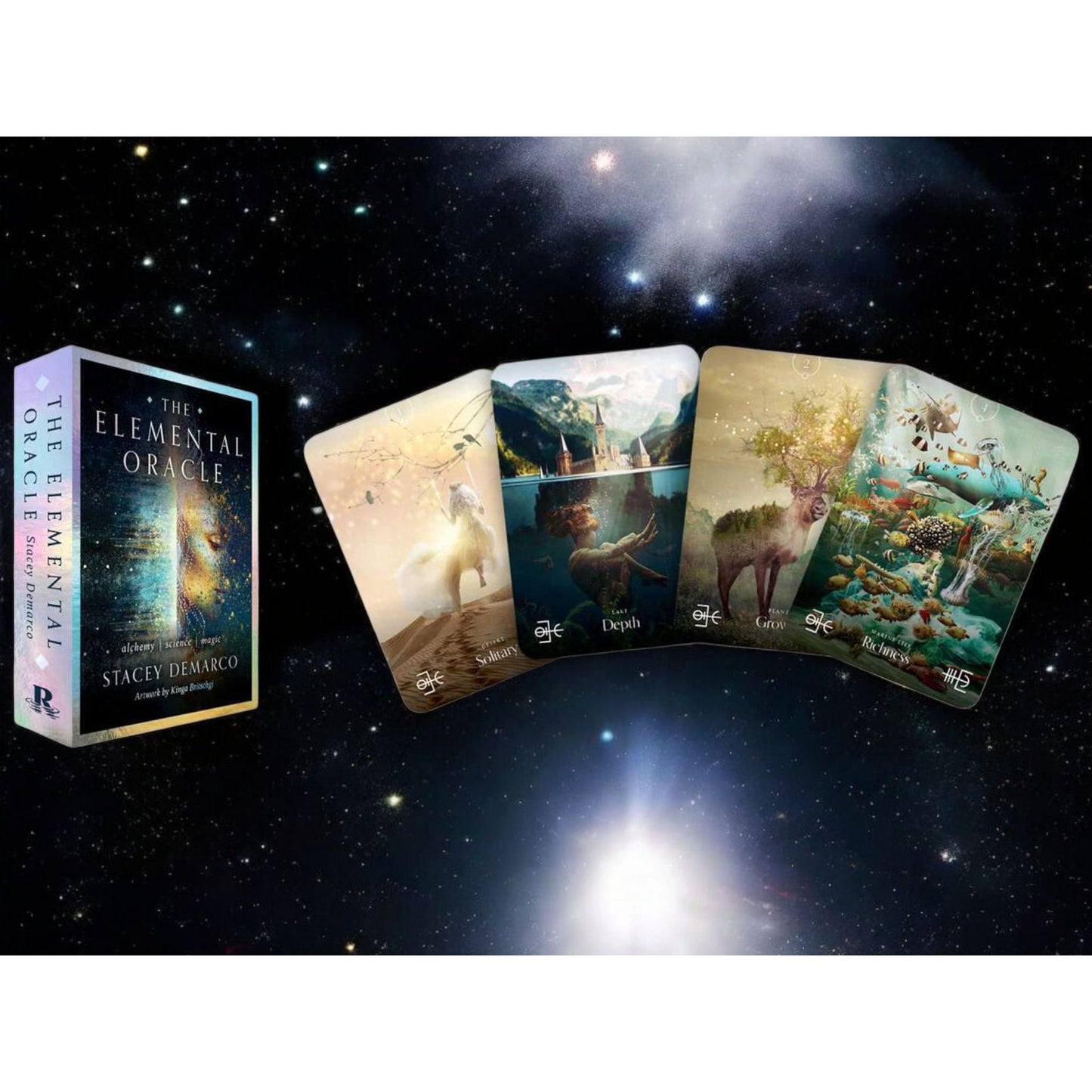 Elemental Oracle Deck by Stacey Demarco – 44 Card Alchemical & Elemental Wisdom Set