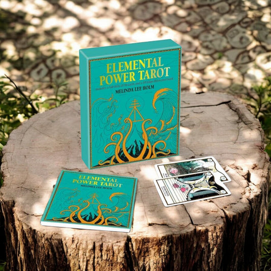 Elemental Power Tarot Deck by Melinda Lee Holm – 78 Symbol-Rich Cards + Guidebook
