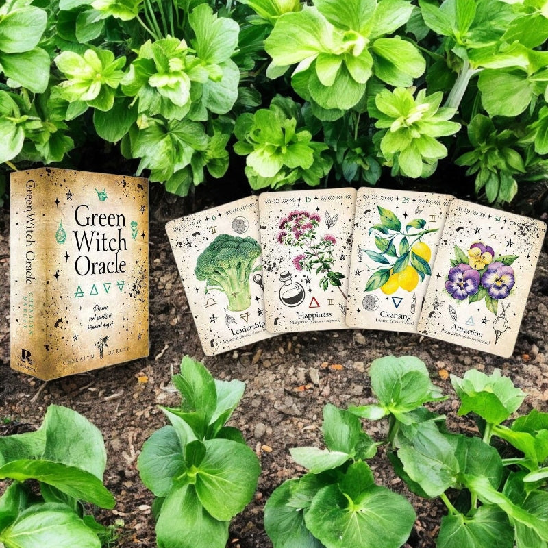 Green Witch Oracle Deck – 44 Cards & Guidebook | Garden Magick, Herbal Wisdom, Divination