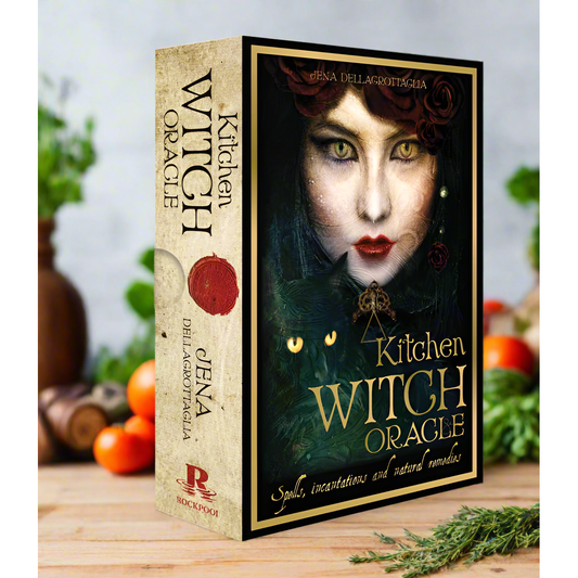Kitchen Witch Oracle by Jena Dellagrottaglia – A Spellbinding Deck of Herbal Wisdom & Elemental Magic