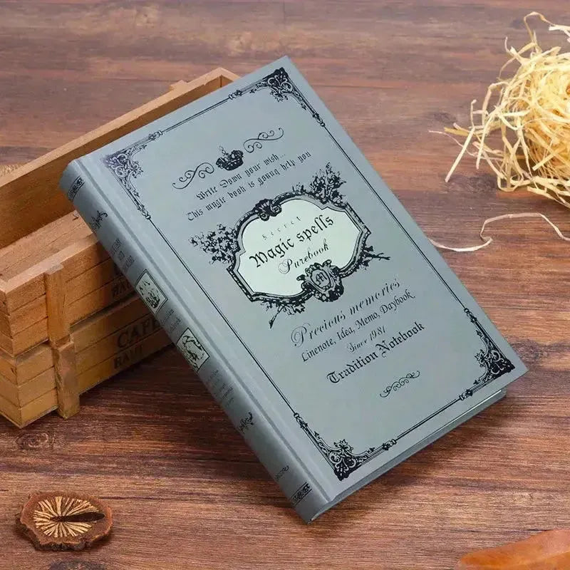 Magic Spells Journal – Vintage A5 Hardcover Witchy Notebook with Lined Pages
