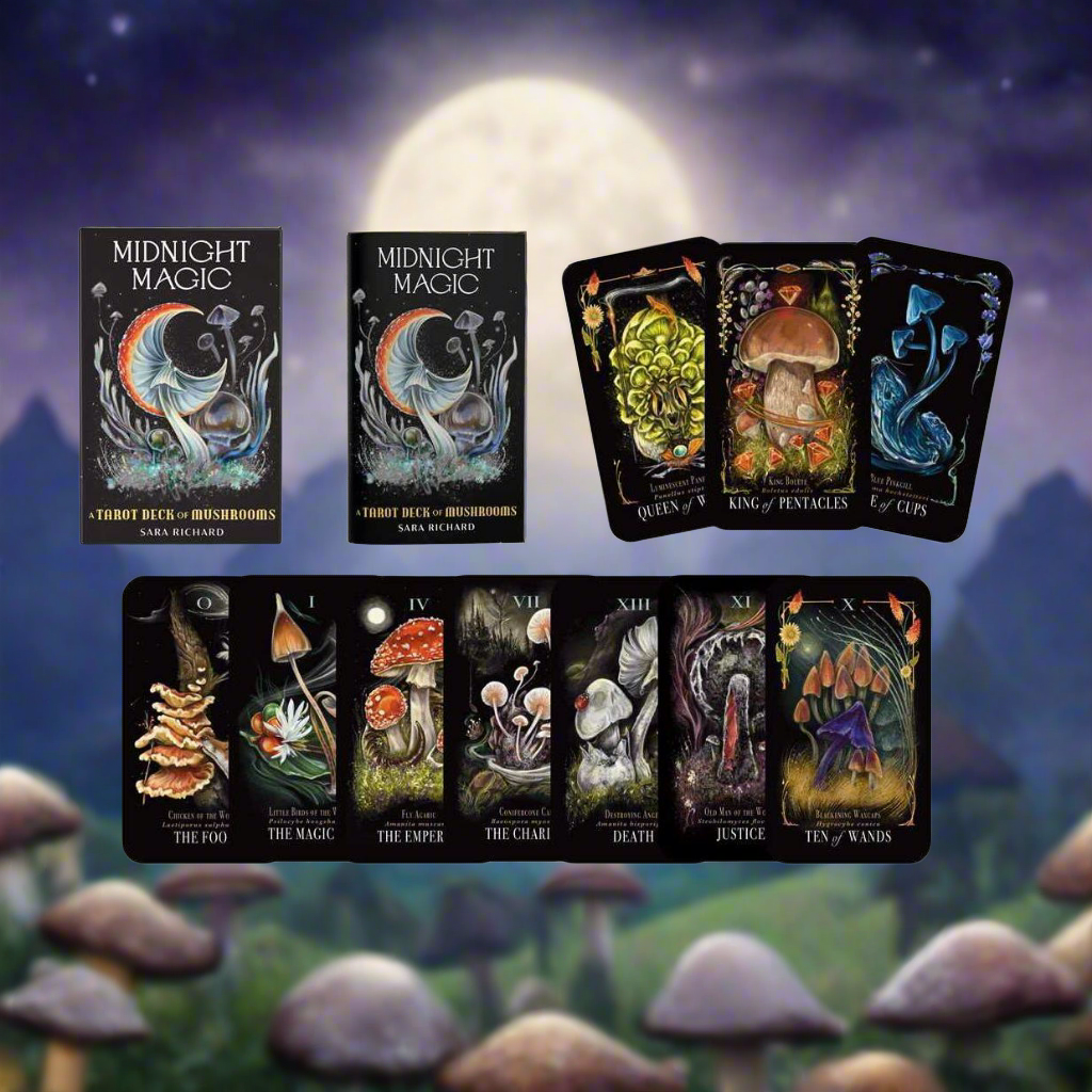 Midnight Magic: A Mushroom Tarot Deck by Sara Richard