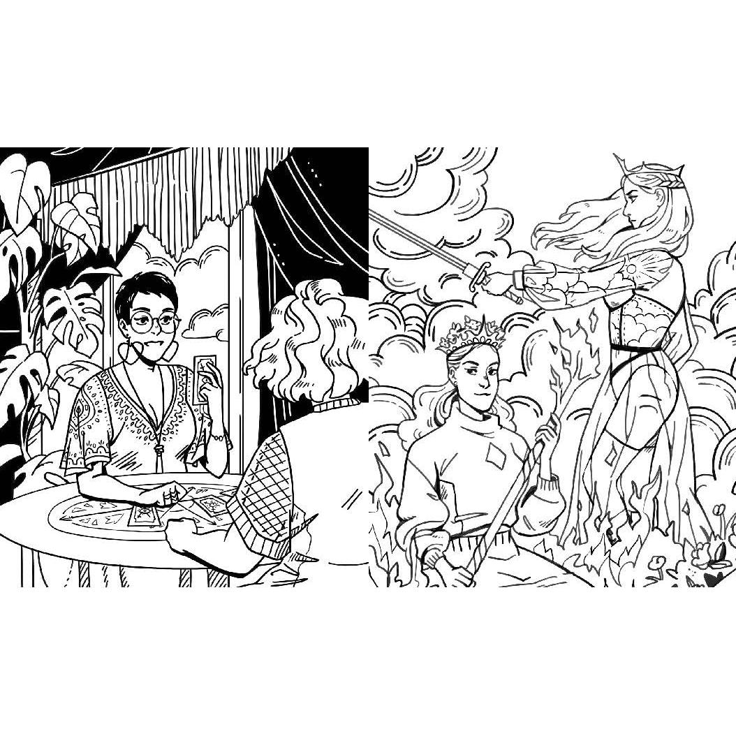 Modern Witch Tarot Coloring Book – Interactive Tarot Activity & Journal Experience