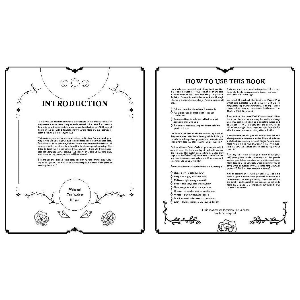 Modern Witch Tarot Coloring Book – Interactive Tarot Activity & Journal Experience