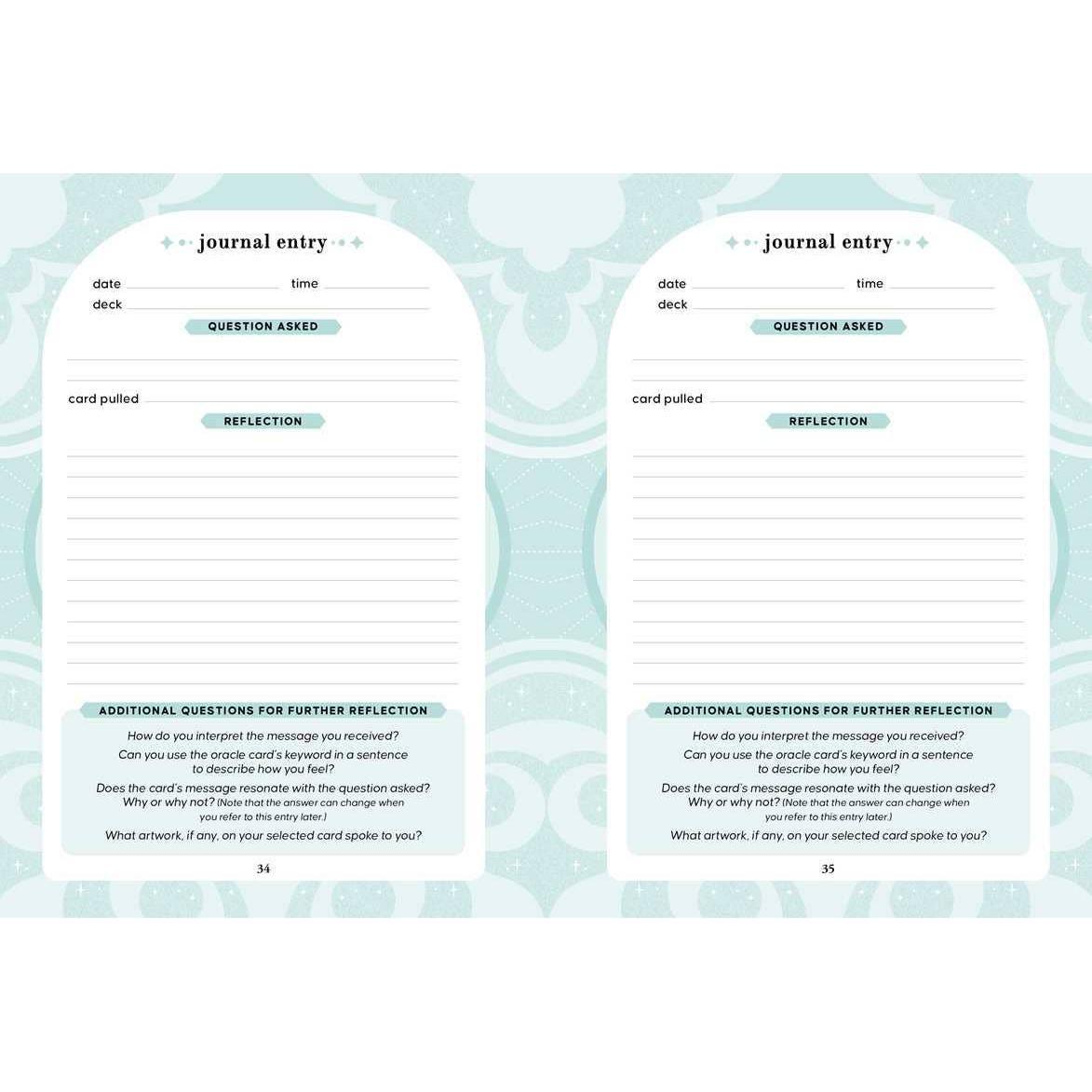 Oracle Card Journal – A Guided Companion for Intuitive Readings by Maria Sofia Marmanides