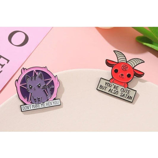 Witchy Pentacle Enamel Pins