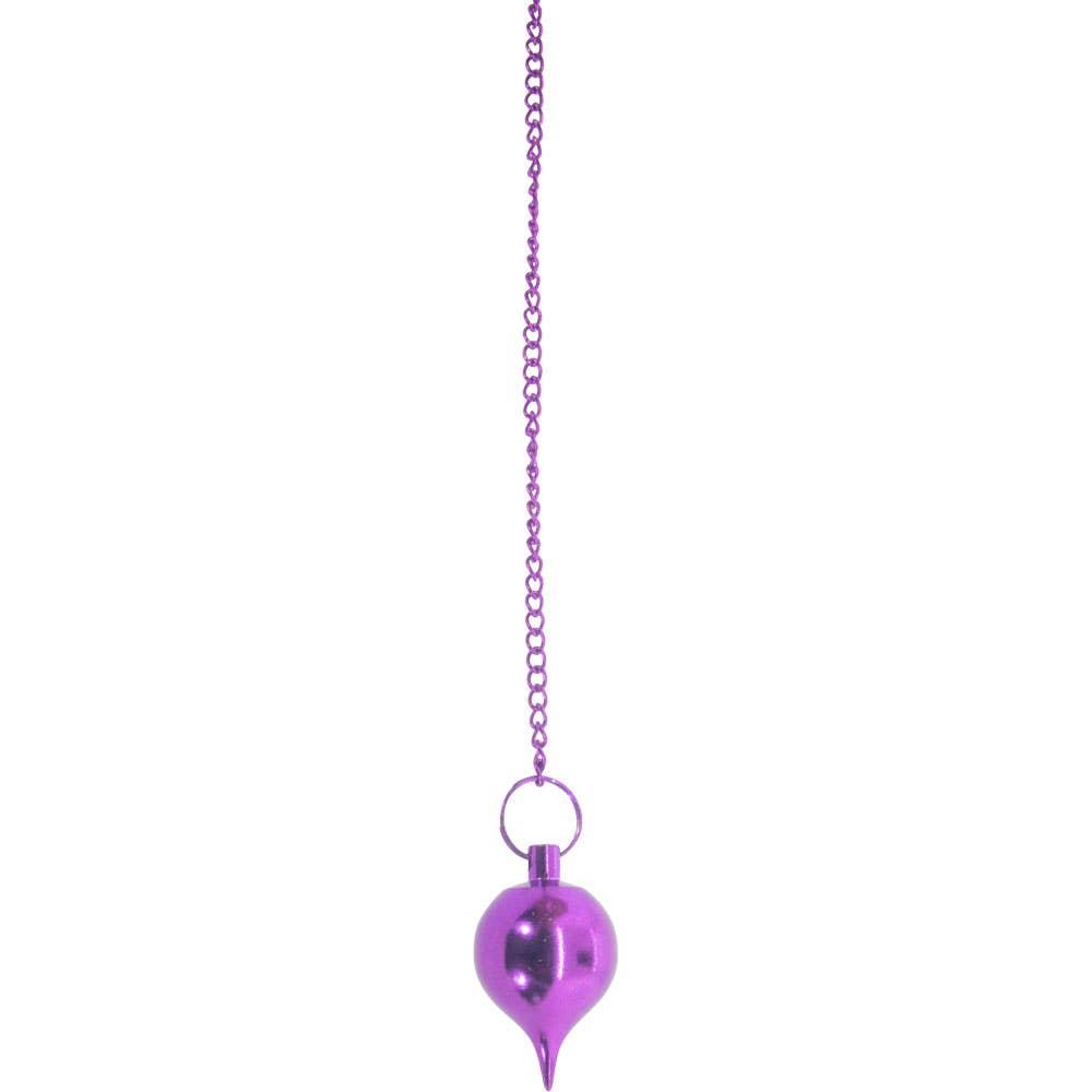 Purple Metal Sephoroton Pendulum – Precision Divination Tool