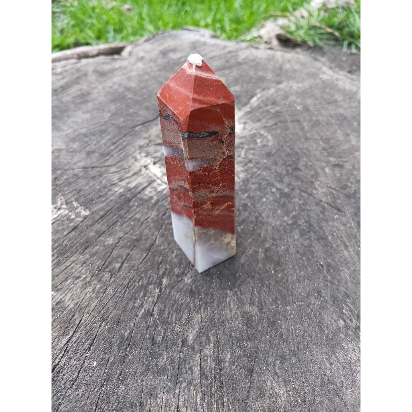 Red Jasper Tower – 3 3/8" Polished Crystal Point