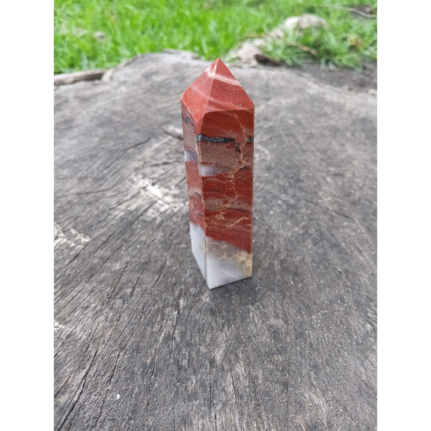 Red Jasper Tower – 3 3/8" Polished Crystal Point