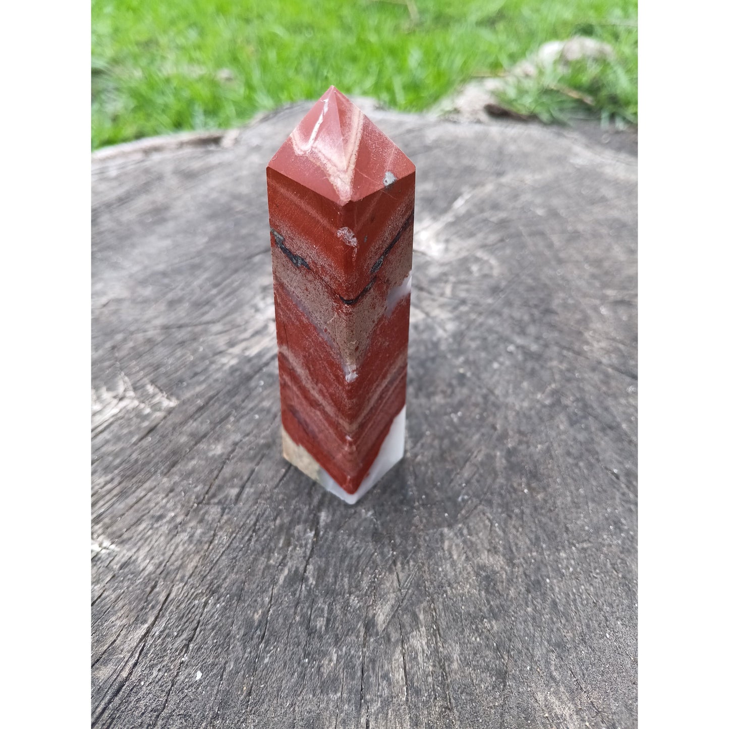 Red Jasper Tower – 3 3/8" Polished Crystal Point