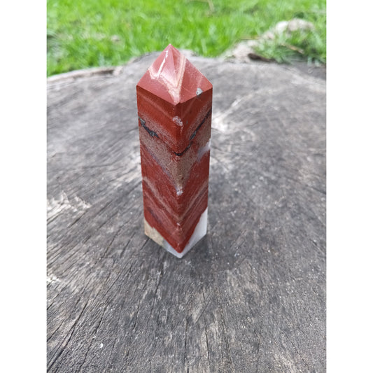Red Jasper Tower – 3 3/8" Polished Crystal Point