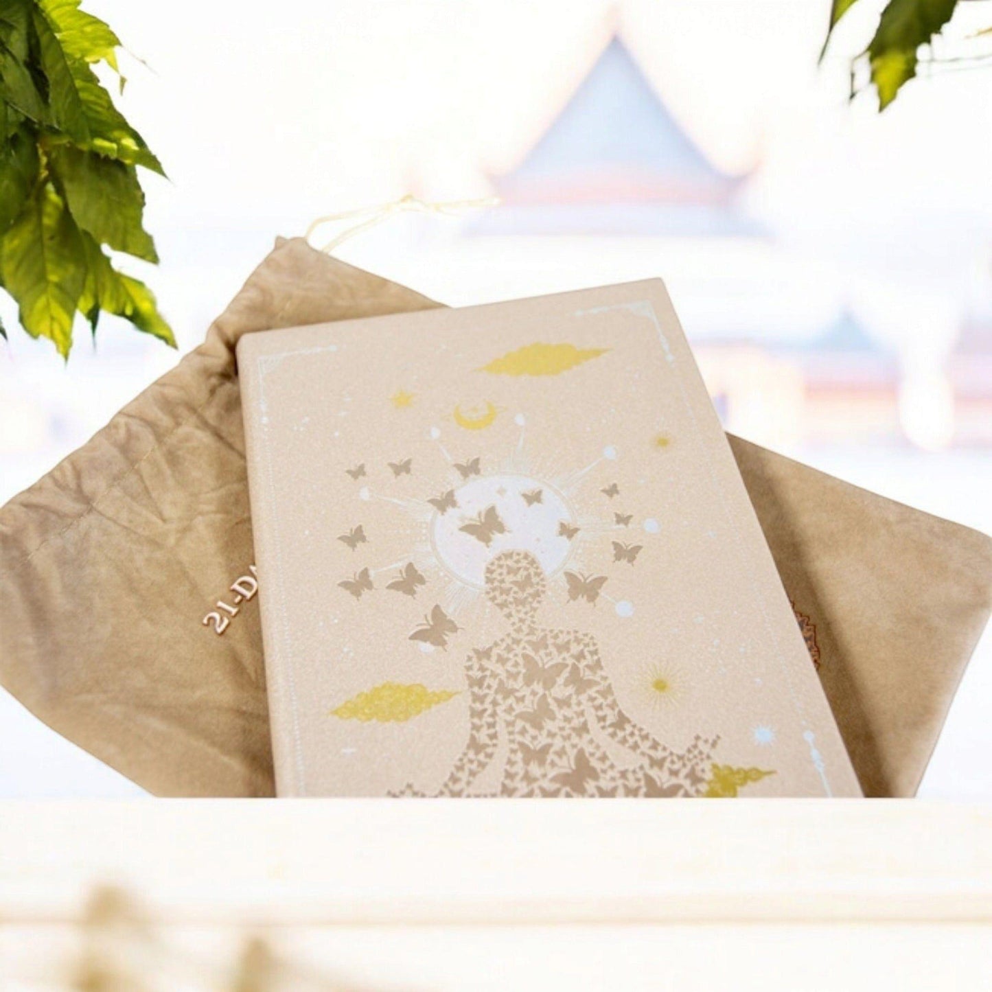 Reiki Attunement Vegan Leather Journal – 21-Day Guided Practice with Carrying Bag