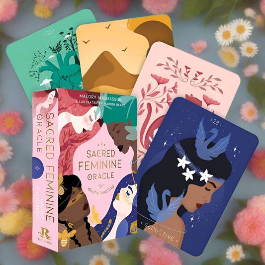 Sacred Feminine Oracle Deck by Malory Malmasson – 43 Cards & Guidebook for Divine Feminine Healing