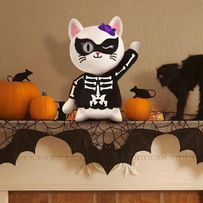 Spooky Cat Plush – Skeleton & Vampire Halloween Plushies