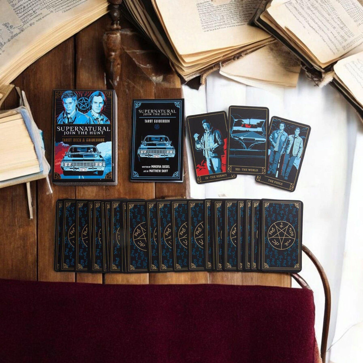 Supernatural "Join the Hunt" Tarot Deck & Guidebook | 78 Cards Featuring Sam, Dean, Castiel & More