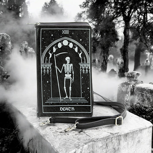 Tarot Card Book Crossbody Bag & Wallet – Mystical Vinyl Accessories