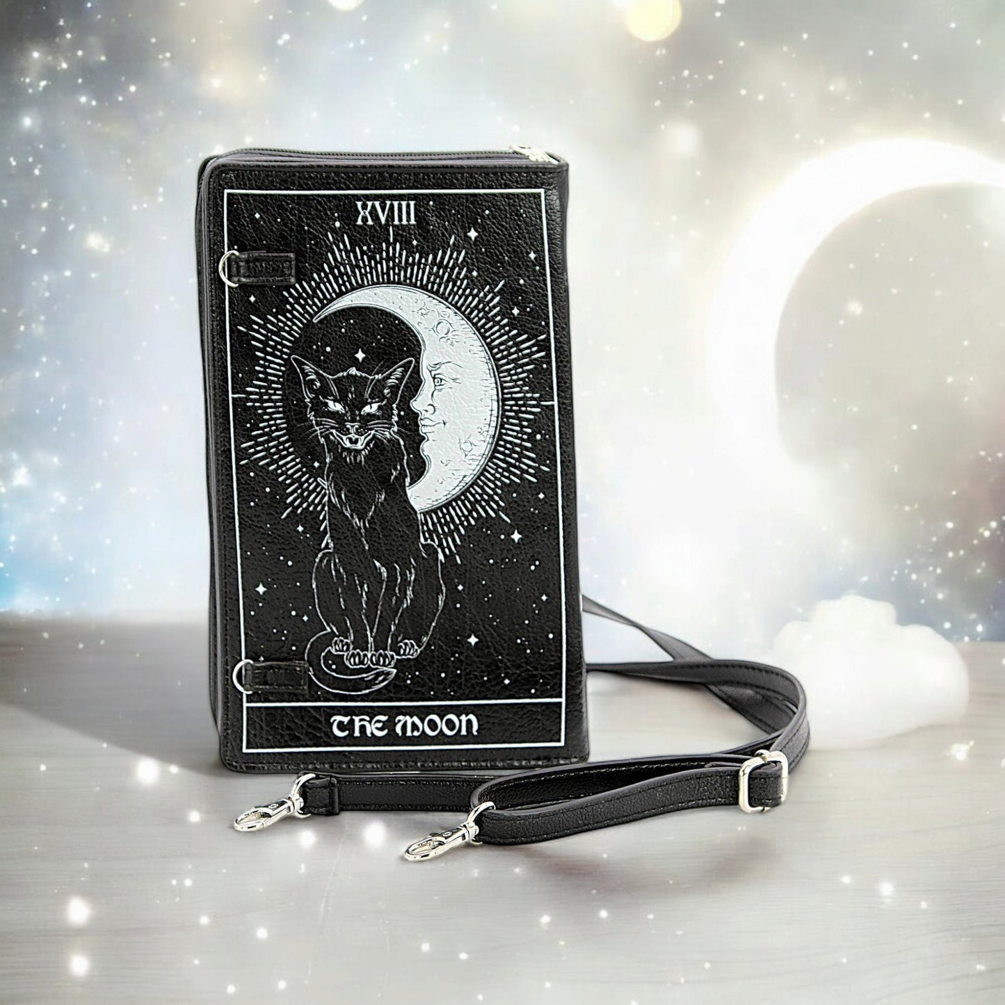 Tarot Card Book Crossbody Bag & Wallet – Mystical Vinyl Accessories