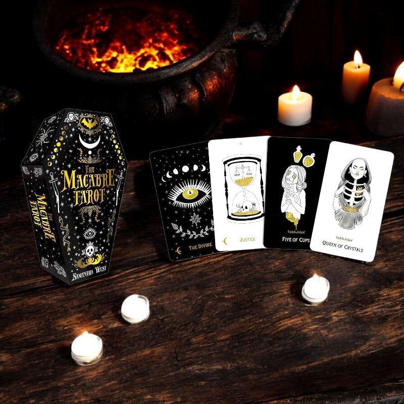 The Macabre Tarot Deck – 78 Shadow-Themed Cards with Guidebook