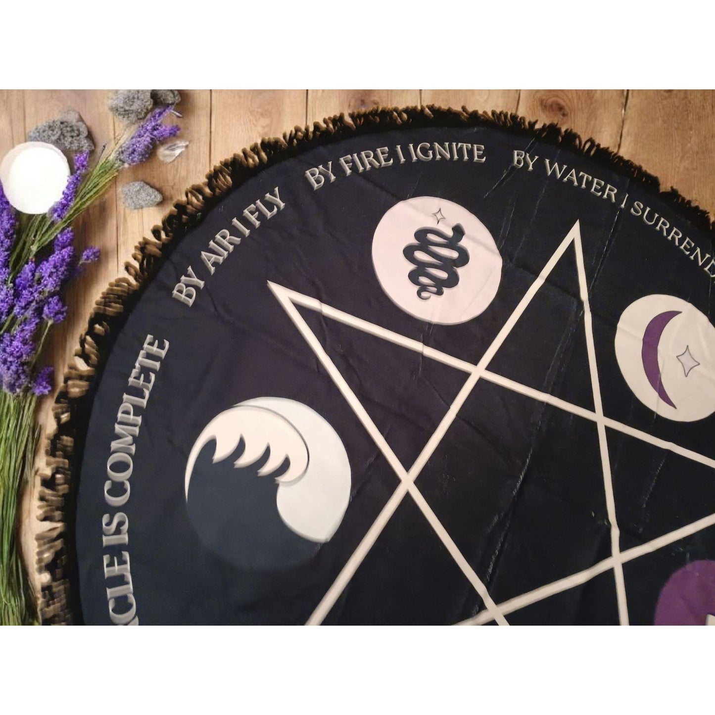 Traveling Spell Space – Portable Witch Altar Cloth (Recycled Microfiber) 55"