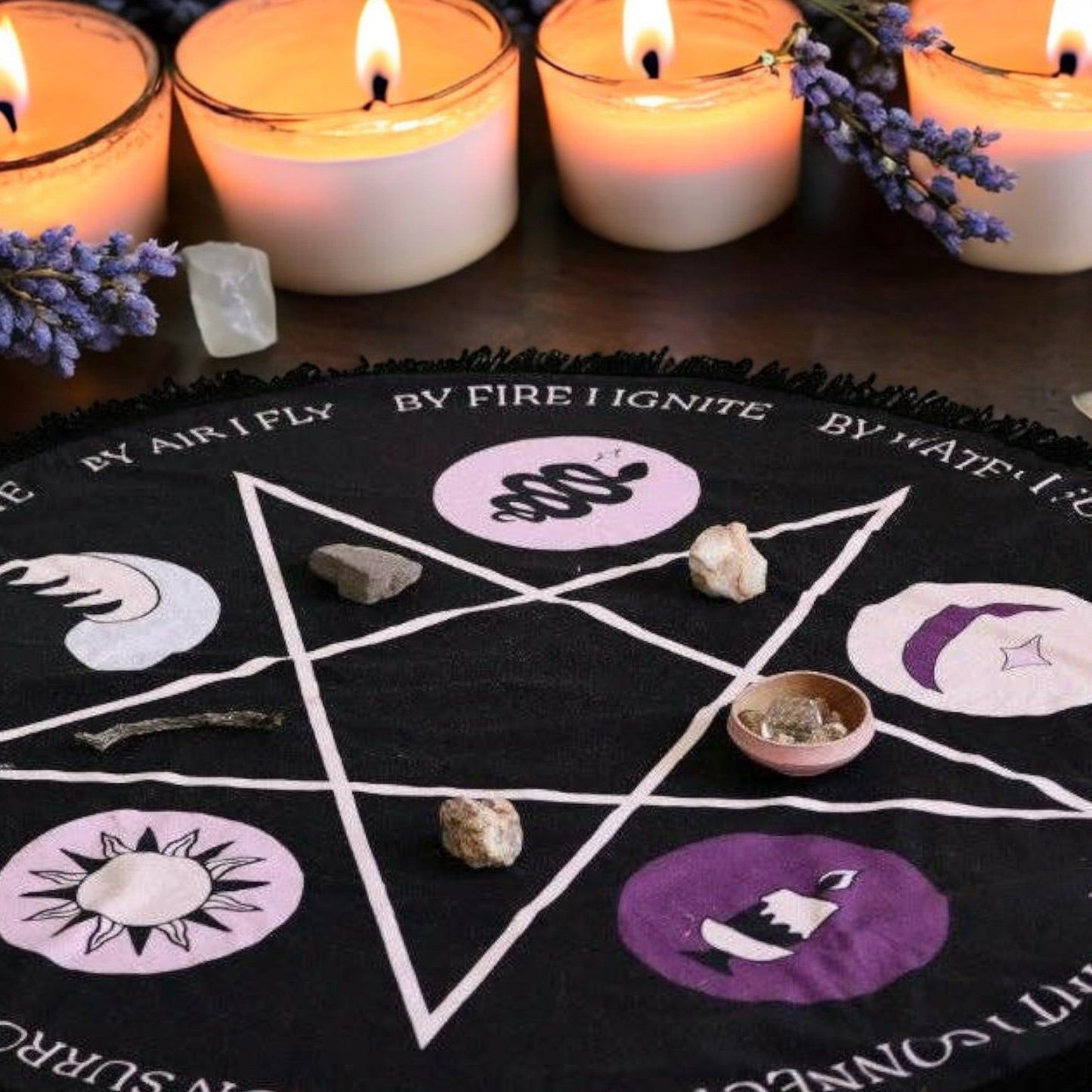 Traveling Spell Space – Portable Witch Altar Cloth (Recycled Microfiber) 55"