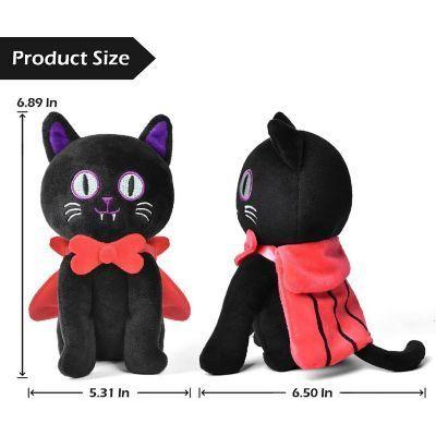 Spooky Cat Plush – Skeleton & Vampire Halloween Plushies