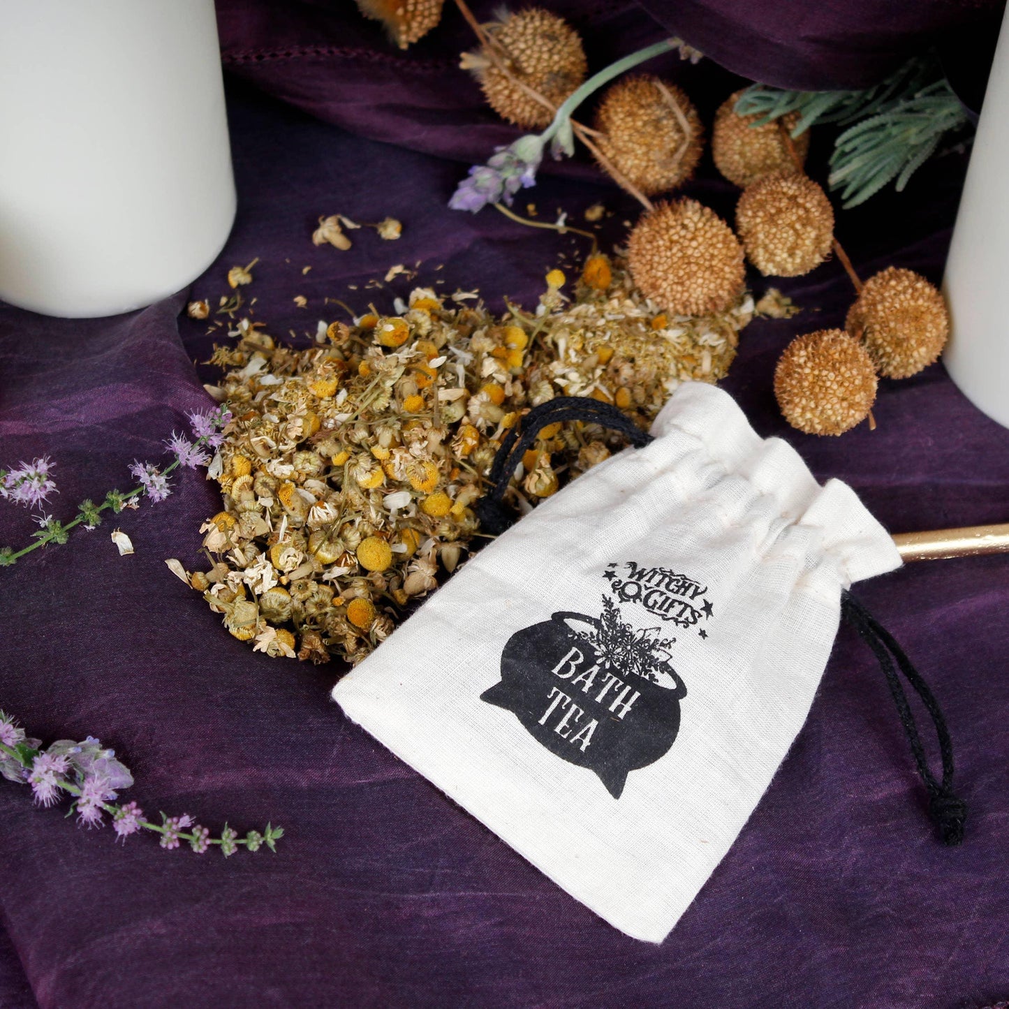 Witchcraft Herb Spell Kit – Crystals, Herbs, Pendulum & Spellbook for Rituals & Magick