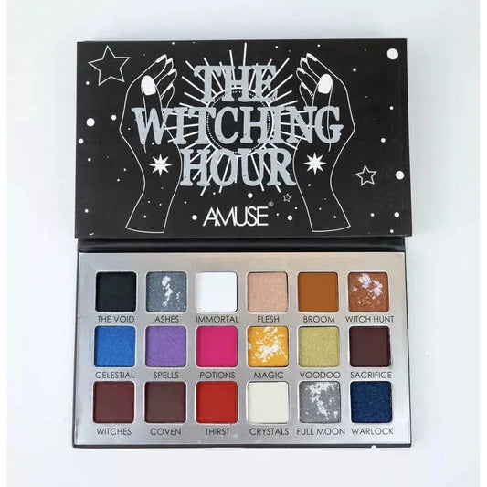 The Witching Hour Eyeshadow Palette – 18 Bold & Witchy Shades by Amuse Cosmetics