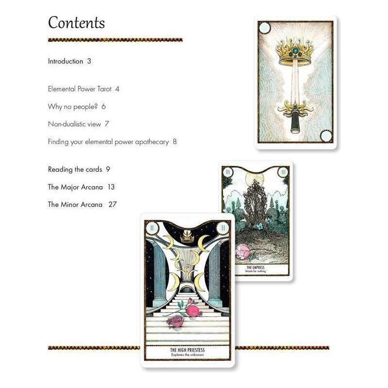 Elemental Power Tarot Deck by Melinda Lee Holm – 78 Symbol-Rich Cards + Guidebook