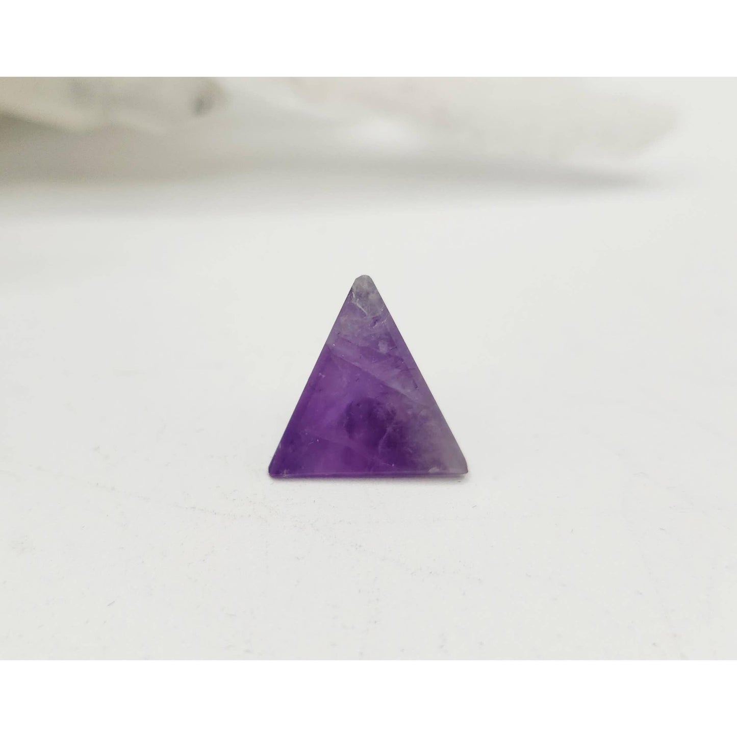 Amethyst 7-Piece Sacred Geometry Crystal Set with Wooden Grid & Velvet Bag