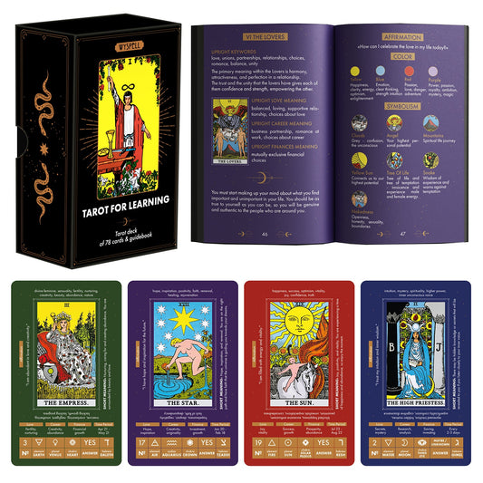 Learning Tarot Deck with Guidebook – Beginner Tarot Cards for Intuitive Readings