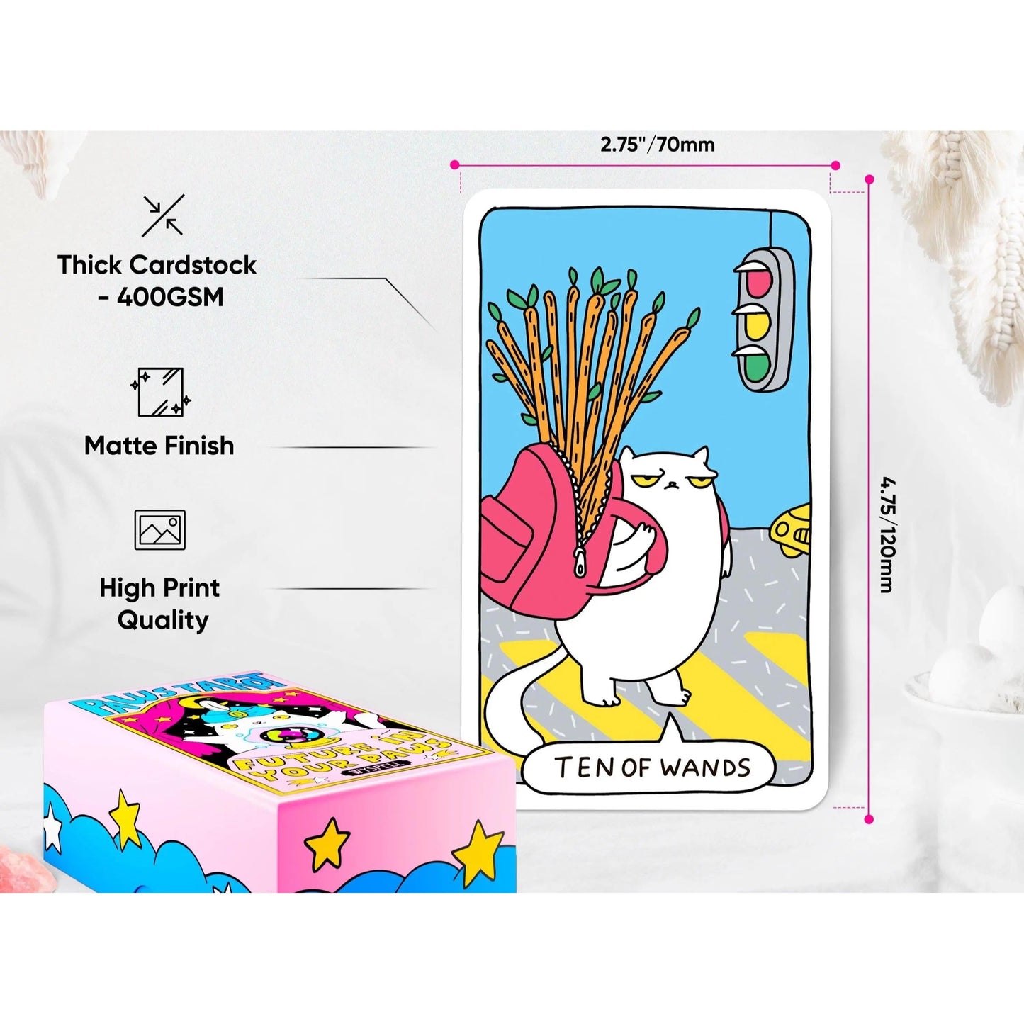Cat Paws Tarot Deck – Whimsical Feline Wisdom for Intuitive Readings