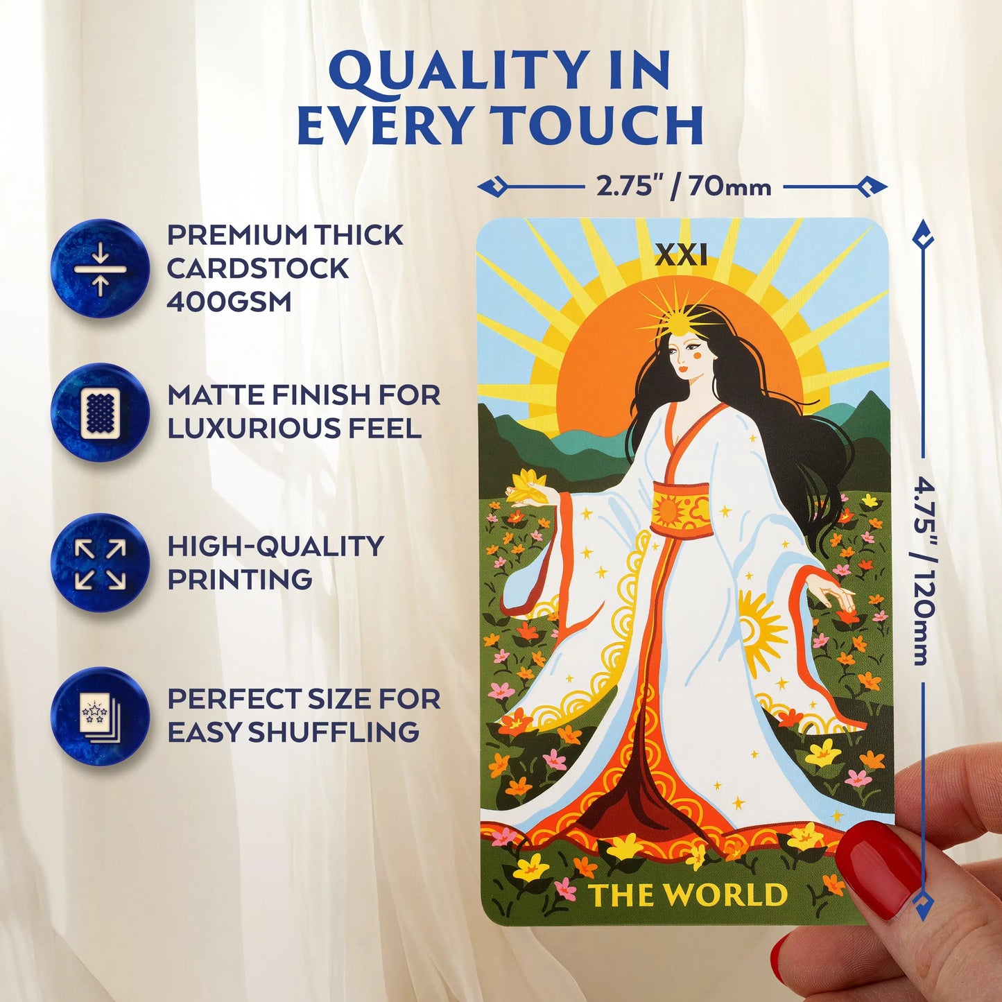 Pantheon Tarot Deck with Guidebook – Mythology Inspired 78 Card Tarot Set