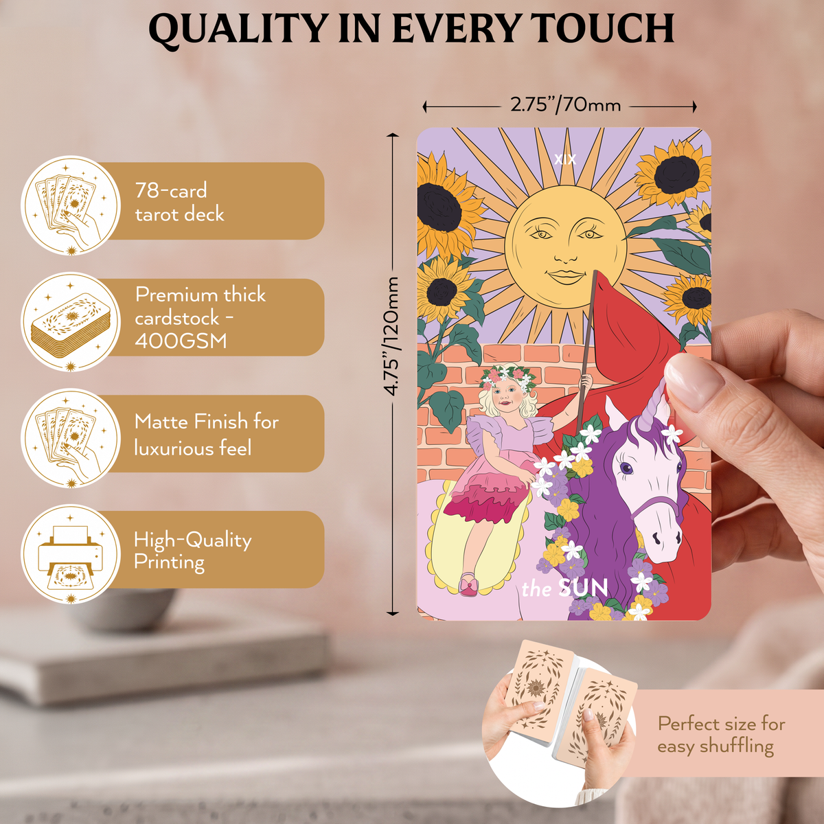 Neoteric Feminine Tarot (Full Resolution) – Modern 78-Card Tarot Deck with 200-Page Guidebook
