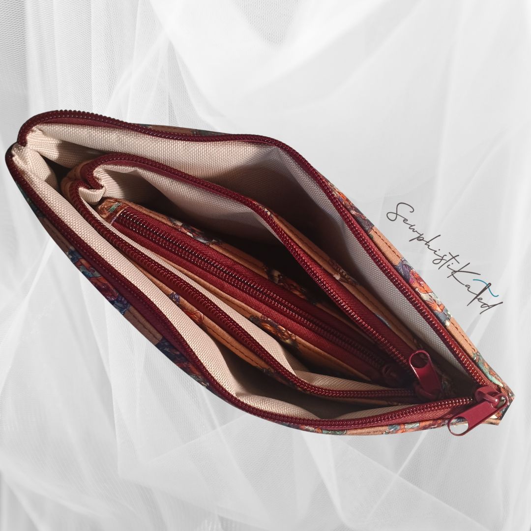 Gothic Princess Makeup Bag Set – 3pc or 4pc Waterproof Lined Cosmetic Bags