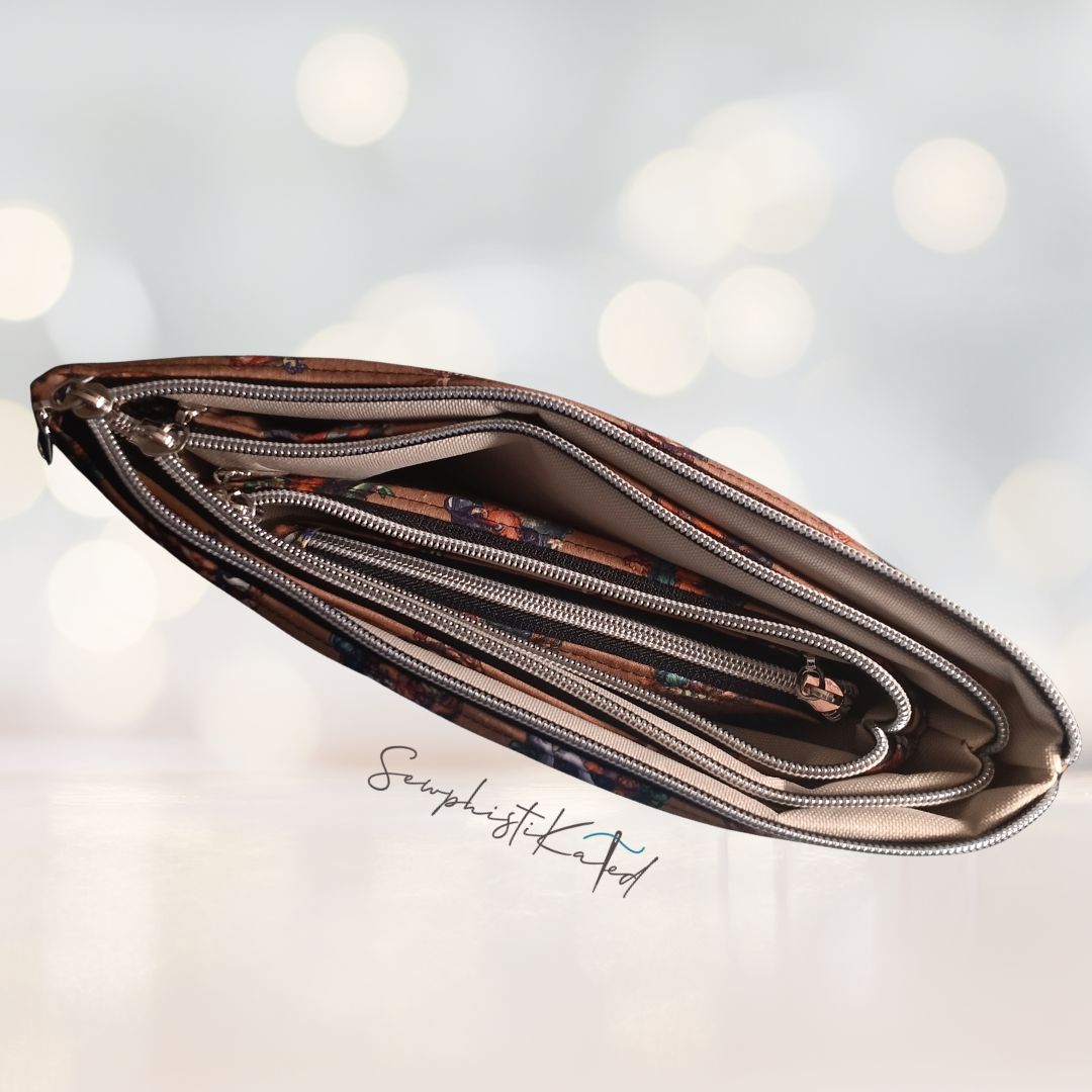 Gothic Princess Makeup Bag Set – 3pc or 4pc Waterproof Lined Cosmetic Bags