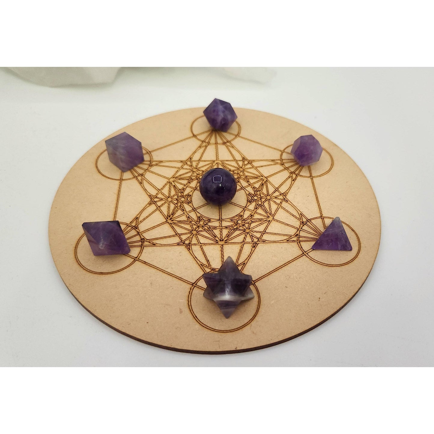 Amethyst 7-piece Sacred Geometry Set